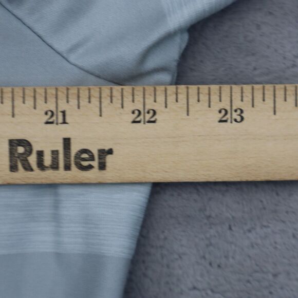 Under Armour Shirt Mens L Gray Stripe Chest Button Short Sleeve Collared Top - Picture 6 of 16